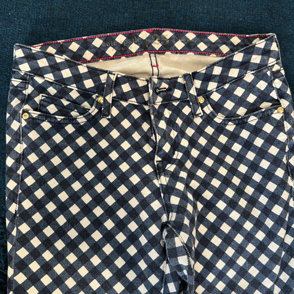 Kate Spade Checkered Jean Pants 25